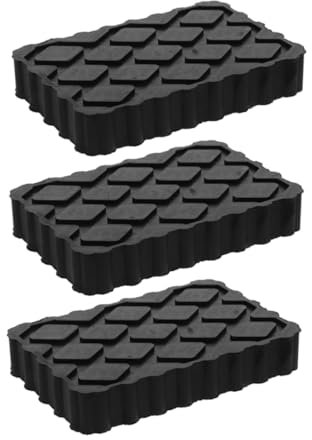 Didiseaon Almohadillas Antideslizantes De Goma para Gatos y Elevadores, Juego De 3 Piezas 120x80x20 Mm, Soporte Elástico Resistente, Absorción De Impactos para Mantenimiento Seguro