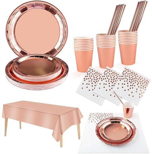 Vexillic Party Vaisselle, Vexillic 121 Pièces Vaisselles Anniversaire avec Assiette Dîner Papier Paille Assiettes Tasses Serviettes Nappe de Table Décorations Anniversaire pour 24 Invités