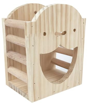 Supvox Holz Futterregal Kaninchen Meerschweinchen Futterspender Käfig Innenfutterhalter Für Kleintiere Grasspender