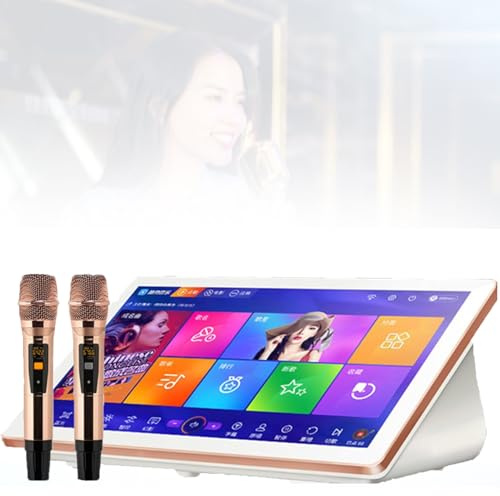 Système de karaoké avec microphone sans fil, disque dur intégré, support 4K pour divertissement à domicile et fêtes