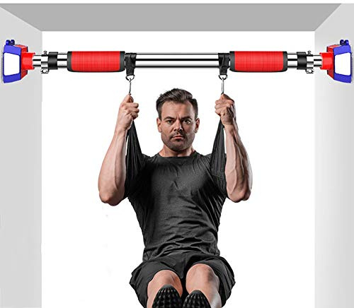 pull-up bar, Pull-up-stänger Pull-up-fri horisontell stång i rostfritt stål, teleskopisk pull-up-stång, enkeldörrsvägg, träningsutrustning, ringar