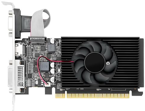 Zunate Carte Graphique DDR3, 4 Go de Mémoire, 320 Processeurs de Flux, Carte Vidéo à Profil Bas avec Port HDMI DVI VGA pour 7 8 10 Jeux en Streaming, Utilisation Quotidienne
