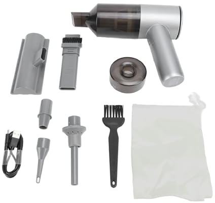Loinutdbv Aspirapolvere portatile per auto 3 in 1, pulitore per tastiera con potenza di aspirazione 11KPa, piccolo aspirapolvere elettrico portatile con motore brushless in rame per animali