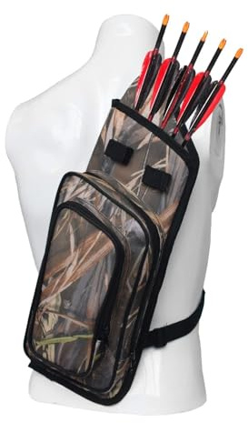 Zymjzbetic Pfeilköcher Bogenschießen Pfeilköcher, verstellbare Aufbewahrung, Pfeilhalter, Tasche, Rückenköcher for(Color 1)