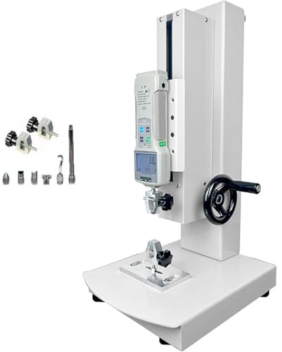 Medidor de fuerza digital con función de salida, accionado con volante, carrera de 270 mm, pantalla de 5 sondas, para pruebas de tensión y compresión de hasta 20 N