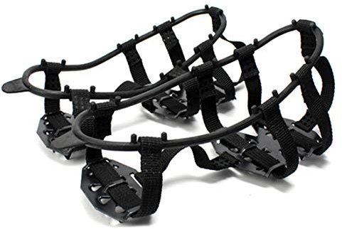 Steigeisen für Bergschuhe Schneekette Schuhkrallen Eisspikes Hiker Schuhspikes für Bodenhaftung auf EIS Und Schnee and Sport Im Freien (L(EUR41-45))