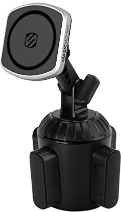 Scosche MP2CUPM-SP MagicMount Pro2 Cup Holder Magnetic Cell Phone Holder Car Mount Kit Compatible with MagSafe, iPhones, Galaxy, Pixel & All Smartphones
