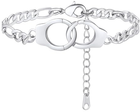 FindChic Kette/Armband/Fußkette für Damen Mädchen Handschnellen Choker Halskette Aesthetic kette Handschnellen Armband für Valentinstag Geburtstag
