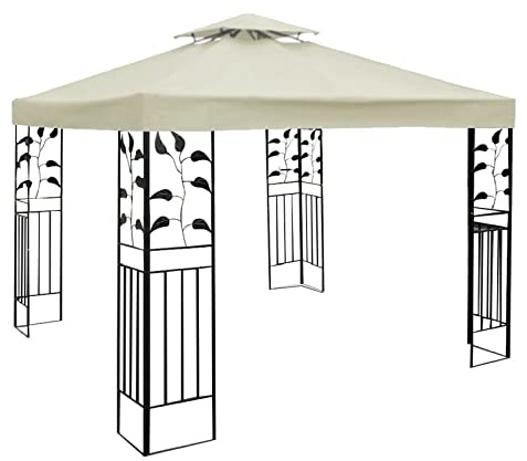 JIUSUI Pavillon Ersatzdach 3x3m Wasserdicht Faltpavillon-UV Schutz-Sonnenschutz-Sonnenschirme Mit Fenster, VerschlüSselung 300D Polyester Mehrfarbig Markisen|Partyzelt Plane Für Gartenzelte