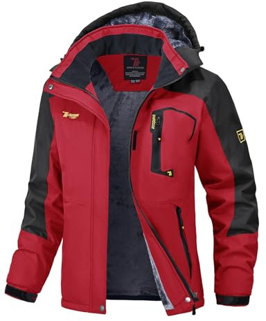 donhobo Damen Jacken Fleecejacke Winterjacke Wasserdicht Atmungsaktiv Verdickt Warm Winddicht Softshelljacke Outdoor Funktionsjacke mit Abnehmbare Kapuzen