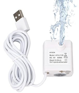 Pompe de Rechange Super Silencieuse pour Fontaine à Eau pour Chat avec Débit D'Eau Réglable, Pompe Universelle Compatible pour Fontaine à Eau pour Animaux de Compagnie