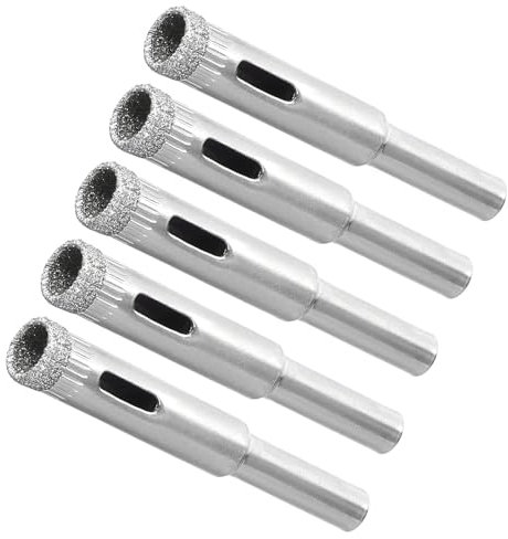 CoCud Punte da Trapano per Seghe a Tazza Diamantate, Diametro di Foratura 8mm / 5/16, Punta da Trapano in Acciaio al Carbonio Nichelato per Piastrelle Ceramica Marmo Pietra 5pz