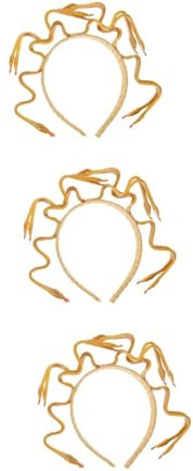 MAGICLULU 3St Medusa-Cosplay Medusenkopfschmuck Medusa-Kostüm Stirnband Tiara dekorativer Cosplay-Kopfschmuck Party-Requisite Abschlussball Kopfbedeckung Ägypten schmücken Damen Kleidung