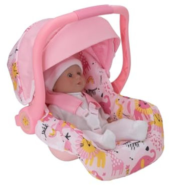 HTI BabyBoo Dolls Car Seat | Comfort Carry Along Chair | Baby Doll Travel Car Seat With Storage | Integrated Strap Fits Dolls up to 45cm | Prams, Pushchairs and Dolls Accessories | Ages 3+