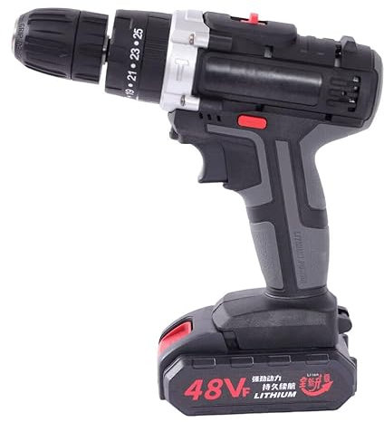 Perceuse Visseuse Percussion Sans Fil Multifonctionnel Perceuse à Percussion Electrique 1450 rpm Perceuse électrique Sans fil Alimenté par Batterie