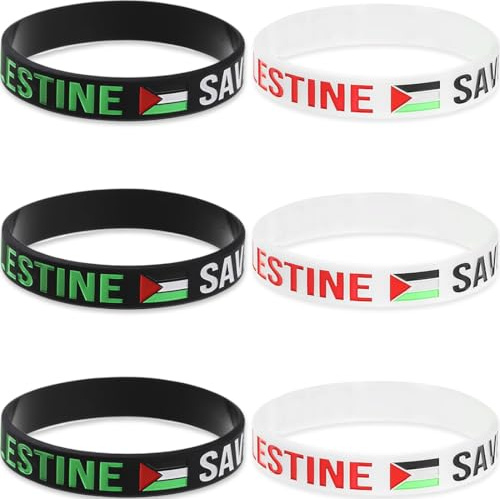 BLPRKOT 6 Pcs Bracelet Personnalisé, Bracelet Elastique, Cadeau Personnalisé, Bracelet Silicone, Pour Femmes Hommes (Weiß Schwarz)