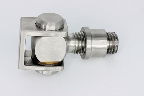 UHRIG Torband Edelstahl M20 V2A Stahl Scharnier, Einstellbares Torscharnier, Anschweißband z.B. für Gartentor (M20 Edelstahl)