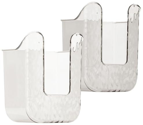 Paquete de 2 cajas dispensadoras de toallitas húmedas montadas en la pared, sin perforaciones, rellenables, contenedor de almacenamiento para cocina, dormitorio, baño (blanco y gris)