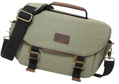 Dickly Camera Shoulder Bag,Camera Case Zipper Gift Tote Bag DSLR Gadget Bag Photography Bag for Professional,Photographers,Women Men, Light Green