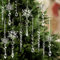 20pcs Christmas Ornaments Set for Tree Decorations- Hanging Acrylic Crystal Snowflake Christmas Decorations Icicle Drop Decorations for Winter Christmas Tree New Year Party Supplies