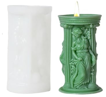 JS MOLD Kerzenform Silikon 3D Antike griechische Göttin Kerzengießform Körper Kerzen Silikonformen Kerzengießform Silikon Frau, für die Herstellung von Aromatherapie, Kerze, Gips (LZ-646)