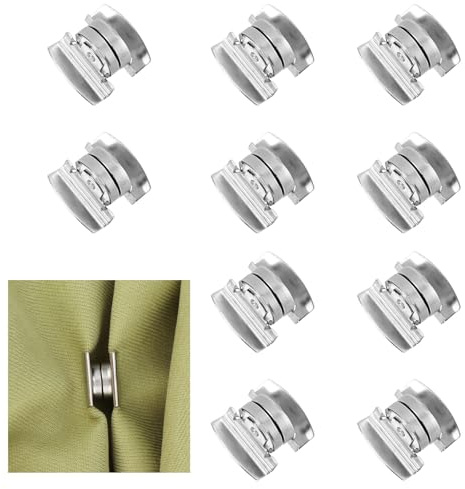 10 Pack Magnetic Curtain Securers - Clamp Mechanism with Pliers, Strong Magnetic Closure for Curtains, Easy and Sturdy Setup