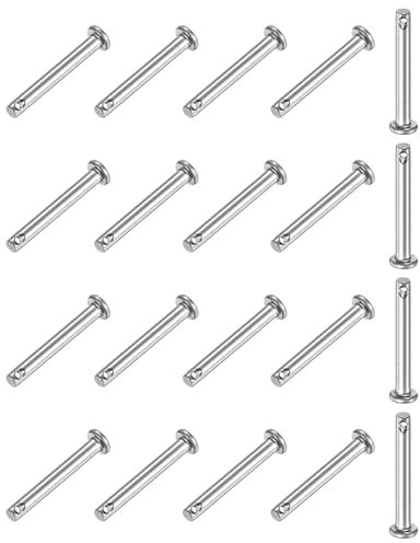 M METERXITY 20-Pack Single Hole Clevis Pins, M3 x 25mm 304 Stainless Steel Flat Head Clevis Pins for Mechanical Linkage/Fixed Parts/Ship Rigging, Link Hinge Pin Reusable