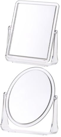ELAYARD 2stücke Doppelseitiger Schminkspiegel Tischspiegel Für Schlafzimmer Und Frisiertisch Hochwertiger Kosmetischer Handspiegel Mit Elegantem Design Für Makeup Und Pflege