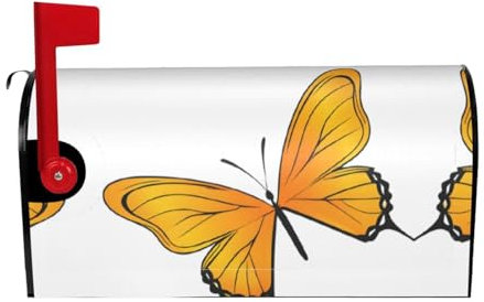 Pretty Butterfly Print Print Mailbox Cover Durable Oxford Cloth for American Standard & Large Size Mailboxes