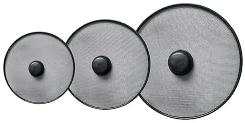 Geroosaty 3Pcs Kitchen Splash Guard Splatter Screens Frying Pan Splatter Guard Kitchen Splatter Screens Grease Splatter Screen Mesh Oil Proof Pot Lid