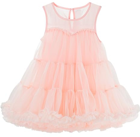 LACOFIA Girls Tutu Dress Toddler Layered Fluffy Summer Dresses Casual Party Tulle Sundress for Kids 2-8 Years