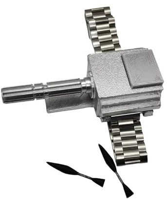 Moonraker Style Wrist Dart Display Model – Retro Spy-Inspired Prop – 3D Printed, Non-Functional – Includes 2 Display Darts & Metal Bracelet – Cosplay Collectable