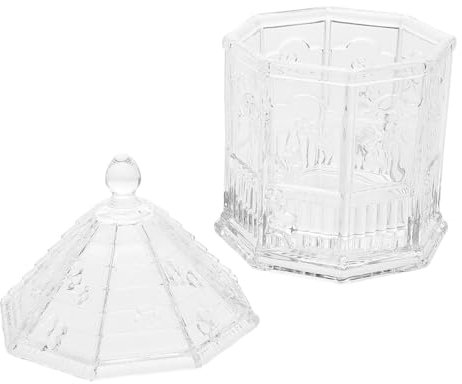 Alipis Bol Décoratif Avec Couvercle Sucrier Pour Bureau Bocal Verre Transparent Bonbonnière Avec Couvercle Contenant à Bonbons Pour Cuisine