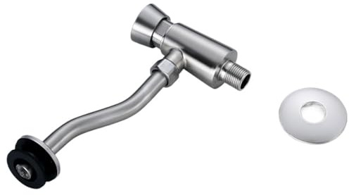 Toilet Urinal Flush Valve Stainless Steel Urine Flush Valve Hand Press Water Flusher