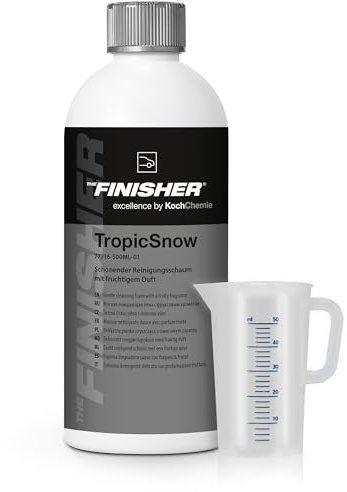 Auto Snow Foam Set | The Finisher TropicSnow 500ml Schaum Autoshampoo pH Neutral + Dosierbecher | Auto Reinigungsschaum für Hochdruckreiniger & Schaumsprüher | Schaumreiniger Autoschaumwäsche