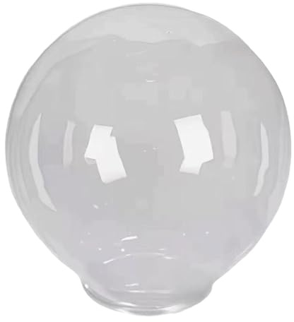 Pantalla Esfera para Lámpara Exterior Cubierta Acrílica Transparente Repuesto Farol Poste Globo Difusor Jardín- Diámetro 25cm