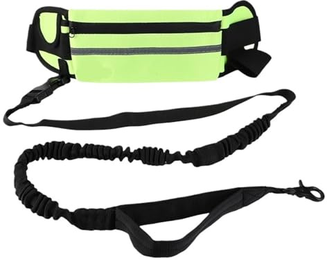 Traktionsgurt für Hunde beim Laufen Handfreier Hunde-Laufgürtel mit Reißverschlusstasche, Laufgürtel, multifunktionale Hüfttasche