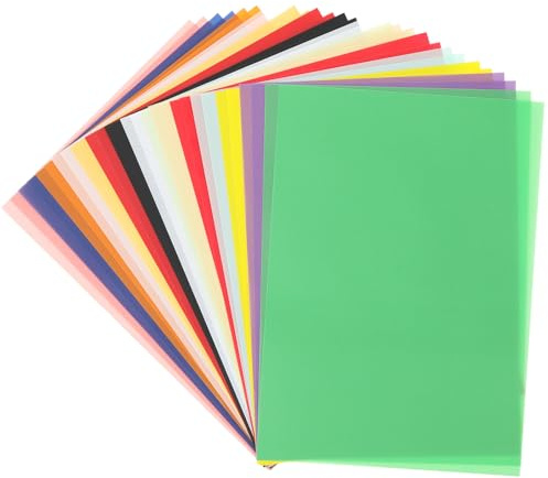 30 Blatt Transparentpapier Bunt, Transparentpapier A4, Bastelpapier, Pergamentpapier zum Bedrucken, Buntpapier für Laternen, Umschläge, DIY Kunst (15 Farben)