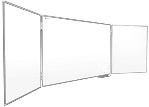 ALLboards Whiteboard Klapptafel 120x90cm//240cm mit Aluminiumrahmen Magnettafel Flügeltafel Weiß, Magnetisch, Trocken Abwischbar