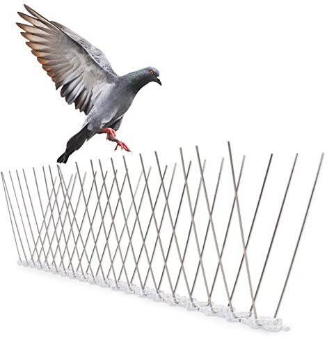 KARAT Taubenabwehr Balkon Spikes Vogelabwehr gegen Tauben Vogelschutz & Taubenschutz Edelstahl erweiterbar durch Klicksystem & kürzbar durch Sollbruchstellen (3 Meter Länge)