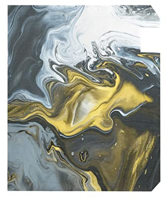 Black Gold Black Paint Marble Texture Acrylic Painting Modern Art Magnetic Mailbox Cover, Standard Size Fade Resistant Letter Post Wraps, Seasonal Outside Garden Home Outdoor Decor 20.7x18