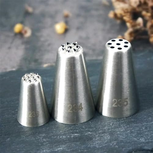 Multi-Open Nozzle Tip Stainless Steel Icing Piping Nozzles Cake Cream Decorating Create Grass Cupcake