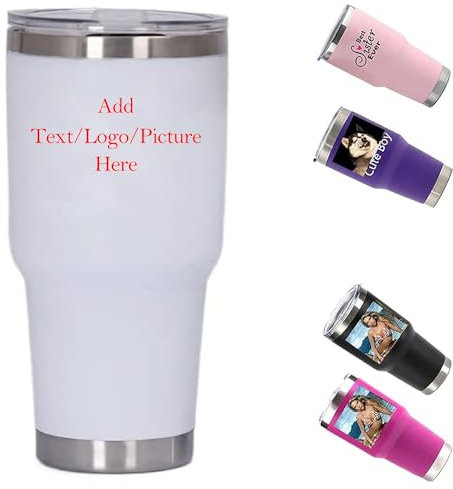 hadefa Tasse à eau personnalisée à faire soi-même avec images, texte, nom, logo, photo, tasse créative pour papa, maman, petit ami, petite amie, cadeau d'anniversaire (style 5), umcb02