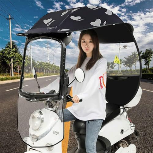 YangRy Roller-Regenschirm, geschlossene Halterung, Regenschutz, elektrisches Motorrad-Regenschirm-Baldachin, universeller elektrischer Roller-Regenschirm, mobiler Sonnenschutz, Regenschutz, A
