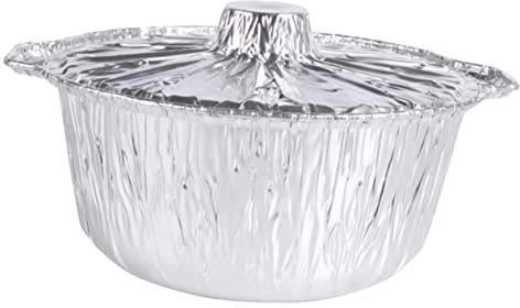 LABRIMP Teglia in Usa e Getta Teglia Rotonda Per Barbecue Vassoio Per Cottura Contenitore e Resistente Temperature Per Picnic e