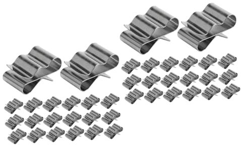 PartyKindom 60 Stk Kabelklemme Kabelclips für Anhängerrahmen Kabelbaumklemmen Solarpanel-Drahtklemme Drahtklemmen für Anhängerrahmen Rahmen Drahtklammern Anhänger-Kabelclips Edelstahl 301
