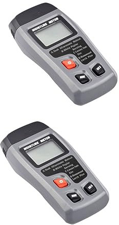 UKCOCO 2pezzi Tester Di Umidità Digitale Pin Per Legno Rilevatore Di Umidità Per Caminetti e Legname Senza Batteria Igrometro Portatile Con Display Lcd Facile Da Leggere Per Edilizia e
