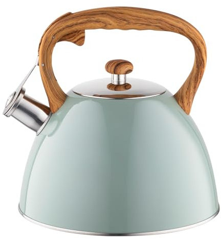 FLORINA 5C1090 Hervidor de agua, acero inoxidable, verde mate