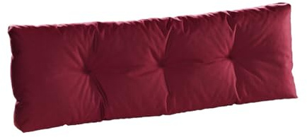 Traumnacht Outdoor Palettenauflage Rückenpolster, Palettenkissen für Palettenmöbel & Palettensofa, bequemes Polster mit Schaumstofffüllung, wettergeeignetes Gartenkissen, rot