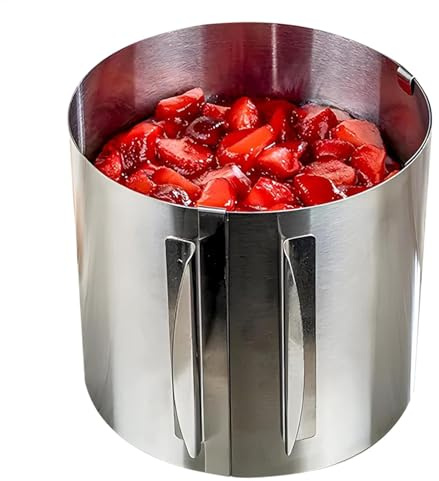 Anneaux de Cuisson - Moule Rond en Acier Inoxydable, Forme de gâteau de Haut de Haut Moule Rond | Anneau à gâteau avec Levier de Serrage, Fournitures de Cadre de pâtisse